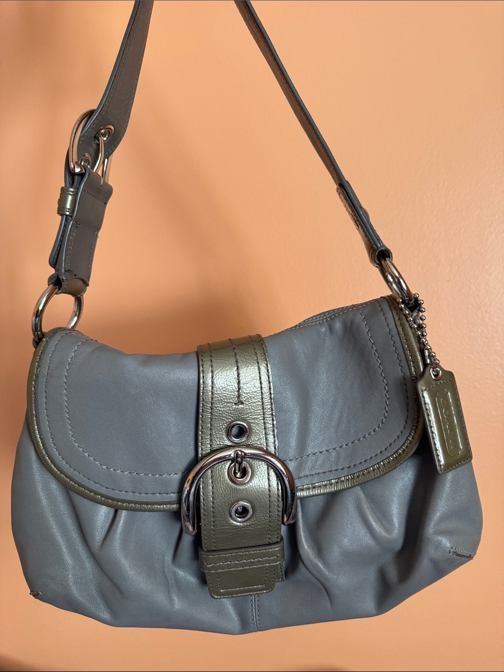 Coach Soho Pleated Flap Shoulder Bag (Style F15204)